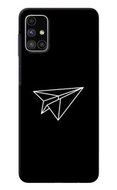 Paper Plane White Samsung M51 Back Cover